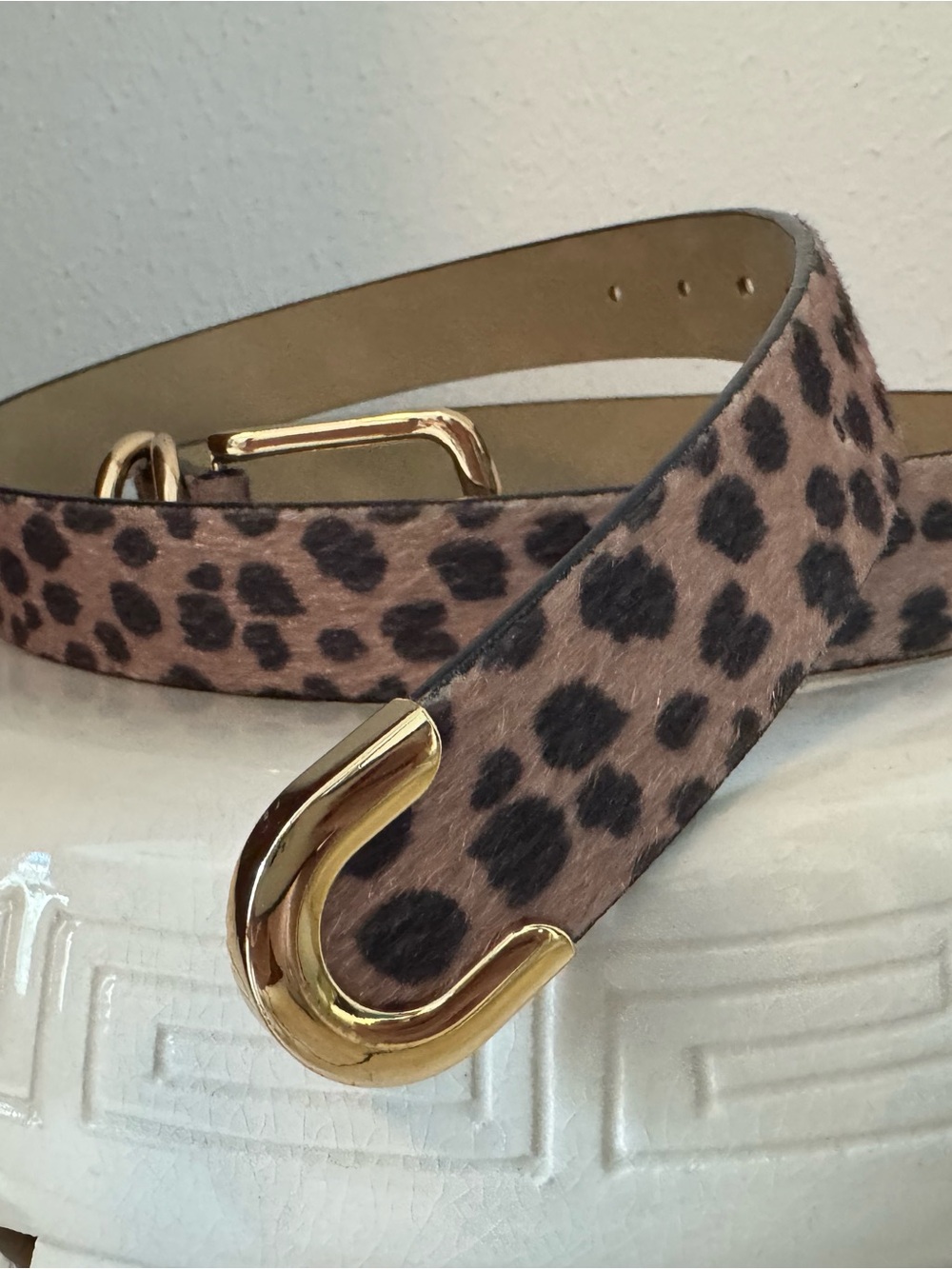 a new day Leopard Print Belt with Gold Buckle - Picture 4 of 5